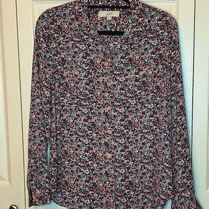 LOFT Women's Floral Button-Up Top - Multicolor